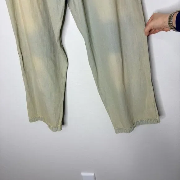 Paper Lace Rose Appliqué Jeans 1X Vintage Look Distressed Cottagecore Boho - Picture 5 of 8